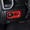 Car Headlight Switch Trim Decoration Cover For Dodge RAM 1500 18-20 Red