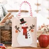 Present Wrap Merry Christmas Cute Linne Broderad Tygväska Present Godisväskor Holiday Packaging Juldekoration T2i52973