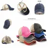 7 couleurs queue de cheval chapeaux hommes femme lavé maille casquette de Baseball Sports de plein air réglable Protection solaire filet casquettes CYZ3097