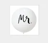 2021 Mr Mrs Balloon Stor 36inch Round Latex Ballong Alla hjärtans dag Bröllop Bachelorette Party Decor Supplies