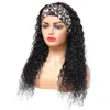 Peruvian Deep Wave Headband Wig Human Hair Wigs For Women Peruvian Curly Human Hair Wigs Nature Color