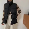 Femmes gilets gilet hiver femme Design sens 2022 Style avec col montant cordon sans manches coton veste Rac Stra22