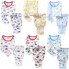 Baby jongens kleding pakken katoen kinderen nachtkleding sets kinderen t-shirts broek 2-stuks sets pyjama 2 3 4 5 6 7 jaar PJ's zachte 210413