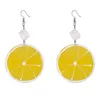 Summer Harts Fresh Lemon Orange Slice Drop örhängen Kvinnor Akrylfruktsmycken x9fd dingle ljuskrona