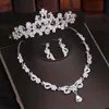 3 pezzi strass cristallo farfalla nuziale collana S orecchino diadema ornamenti per capelli da sposa set di gioielli con perline africane