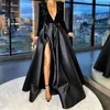 New Arrival Long Prom Dress 2021 Sparkly Glitter Sequin Deep V neck Sexy See Through Top African Girl Mermaid formal Prom Dresses 265u