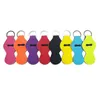 Party Festival Favor Solid Color Neoprene Chapstick Holders With Key Ring Fashion Colorful Keychain Lip Balm Holder Lipstick Sleeve SN2259
