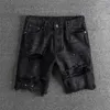 Jeans para hombres pantalones cortos de vaquero de alta calidad jeans para hombres de mezclilla cortos pantalones agujeros verano hip hop mendigo mendiente gay streetweary0kl