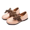 Black Pink Beige bowknot Baby Girls Princess Shoes For Kids Casual Leather Shoes For Student Girl single shoes 3 4 5 6 7 8-15T X0703