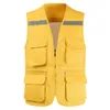 Heren vest tool jas mode zomer fotograaf vest mesh werk mouwloze jack veel zakmode