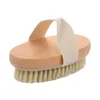 100 pièces peau sèche corps visage doux brosse à poils naturels en bois bain douche brosses SPA sans poignée Cleansing6057702