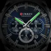 Męskie zegarki Curren Top Brand Quartz Fashion Watch Mężczyźni Wodoodporna Armia Sporty Wristwatches Stalowy Mężczyzna Zegar Relogio Masculino 210517