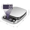 10/5 / 3 kg Bilancia da cucina in acciaio inox Scale di pesatura alimentare Mobile Diet Balance strumento di misurazione portatile LCD elettronico scala digitale 210401