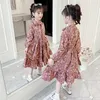 Teen Kleider für Mädchen Kleidung Herbst Winter Neue Mädchen Kleid Langarm Mode Baumwolle Blumen Kleid Kinder Kostüm 12 Y Q0716