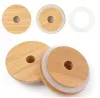 DHL Bamboo CoudS PIDS 70 mm 88 mm Renusable en bois en bois Mason Pocte avec trou de paille et phoque en silicone1402578