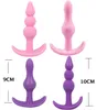 Akkajj 항문 섹스 토이 초보자, 신체 안전 실리콘 트레이너 엉덩이 플러그 플러그 키트 남성, 여성 또는 커플을위한 아날 전립선 마사지