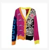 NIEUWE Dames Truien merkkleding Casual Merk Vest Kleding Gebreid Multicolour Dames Sweate-jack met lange mouwen