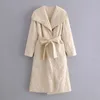 여성 겨울 두꺼운 따뜻한 면화 패딩 된 옷 여성 복고풍 패션 허리띠 다이아몬드 모양의 격자 무늬 긴 코트 210520