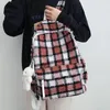 Sac à dos Plaid femmes étudiant sac d'école sac à dos femme Mochilas Feminina sacs pour adolescentes toile Kawaii