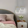 Europen Style Gold Crystal Pendant Lamp Bedside AC110V 220V Cristal LED Hanging Bar Lights Lamps