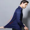 Men's Dress Shirts Men Long Sleeve Designer Classic Fashion Solid Stretch Non-iron Smart Casual Smooth Formal Slim Fit Office2572