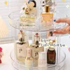 Dönen Kozmetik Saklama Kutusu Akrilik Şeffaf INS Masaüstü Bitirme Parfüm Tepsi Cilt Bakımı Ürün Rafı 211102