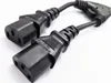 High Quality 10A/250V Power Adapter Cable, IEC 320 C14 to 2 x C13 Female Y Splitter Cord About 32CM/1PCS