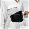 Belts & Aessories Fashion Black High Elastic Waist Female Belt Women Decoration Dress Slim Wide Gwe11434 Drop Delivery 2021 Yrhkc