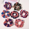 Hair Accessories Women Girls Us flag Independence Day Scrunchies 4th of july Elastic Ring Ponytail Holder Hairbands Rubber Band Scrunchty M3478