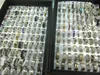 HELA 50 PCS Mix Lot Rostfritt stålringar Fashion Jewelry Party Weeding Ring Random Style5177516