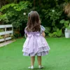 2PCS Summer Baby Girls Lolita Princess Dress Children Purple Spanish Vintage Dresses For Kids Birthday Party Boutique Clothes 210615