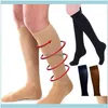 Athletic As Sports & Outdoors Outdoor Anti-Fatigue Knee High Stockings Compression Support Sport Exercise Women Socks Drop Delivery 2021 Gsz