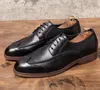 Erkek Resmi Luxurys Rahat Ayakkabılar Erkekler Için Oxford İtalyan Tasarımcı Elbise Düğün Ayakkabı Danteller Deri Brogues Artı Boyutu 38-47