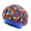 Band African Pattern Print Silky Bonnet Ankara Cap Night Sleep Hat Havy Cap Cap Cap Heads