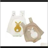 Pajacyki kombinezonompers odzież dla dzieci Dostawa Dostawa 2021 Trójkąt niemowlęcia Knit Romper Bez Rękawów Solid Solid Rabbit Print Wool Skacze