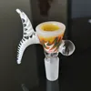 En stock Bols en verre Heady 14mm Joint mâle OD 25cm 7 styles Bol Huile Dab Rigs Accessoires pour fumer pour conduites d'eau Accessoire de fumée de tabac