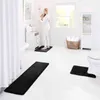 Home Bath Mat Non-slip Bathroom Carpet Soft Coral Fleece Memory Foam Rug Mat Kitchen Toilet Floor Decor Washable 8 colors 211109