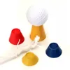 4pcs 고무 겨울 골프 티 액세서리 레저 시간 엔터테인먼트 골프 공 나사 좌석 여러 가지 빛깔의 손 밧줄 제품