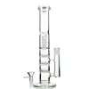 Triple peigne Percolateur Narguilé Bongs En Verre Huile Dab Rigs Cage À Oiseaux Perc Pipe À Eau 18mm Femelle Joint Rig Avec Bol Tuyaux