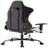 2022 Kommersiella möbler Gaming Office Swivel Chairs Black-white med nackstöd och ländryggen piller