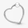 100% 925 Sterling Silver Moments Heart Charm Holder Portachiavi Fit Charms europei originali Ciondola Ciondolo Moda Donna Accessori per gioielli da sposa