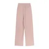 [Eam] cintura elástica alta rosa perna larga corta calças casuais soltas cab calças moda moda primavera outono 1dd7822 210512