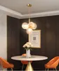 Lâmpada de candelabro moderna para sala de estar / quarto nórdico bola de vidro iluminação criativa sala de jantar luminária