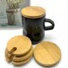 Couvercles de capuchon en bambou 82mm 106mm, couvercle de tasse de café en bois réutilisable LLD12402