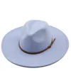 Klassieke Brede Bravel Varkensvoeding Fedora Hoed Kameel Zwart Mannen Vrouwen Massa Winter Cap Derby Wedding Church Jazz Hats AA12