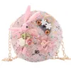 Tjejkedja Crossbody Rabbit Decoration Handväska Woolen Bag Barn Prinsessan Väskor Barnväska