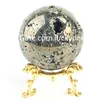 Peru Iron Pyrite Sphere Gifts Polished Stone Metaphysical Healing Fool's Gold Natural Sparkling Gemstone Druzy Crystal Mineral Geode Cluster Ball (without stand)