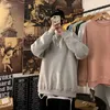 홍보 여성 솔리드 컬러 캐주얼 스웨터 가을 커플 까마귀 특대 여자 의류 streetwear 패션 풀오버 210803