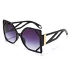 Sokak Moda Güneş Gözlükleri Adam Kadın Unisex Güneş Gözlüğü Benzersiz Kişilik Büyük Çerçeve UV400 Tam Çerçeve 6 Renk İsteğe Bağlı