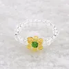 Mode Trendy Koreanische Handgemachte Multi-farbe Kleine Blumen Reis Perlen Ring Frauen Mädchen Schmuck Stretch Weben Boho Stil Ringe